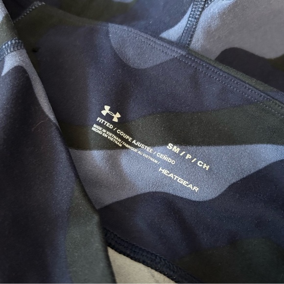 ❤️ Under armour Blue Camouflage Leggings fitted S - Picture 5 of 9